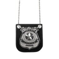Politie badge met koord