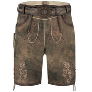 Oktoberfest Lederhosen Geitenleer - Antiek Look Bruin Riem - Kort Model