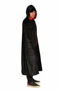 Halloween Cape - Capuchon - Zwart-Rood - Volwassenen