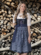 Dirndl Jurkje - Jacquard - Nachtblauw Gitter - Dames