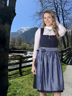 Dirndl Jurkje Landhuis - Jacquard - Donkerblauw-Lichtblauw - Dames