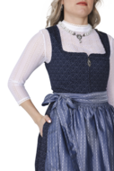 Dirndl Jurkje Landhuis - Jacquard - Donkerblauw-Lichtblauw - Dames