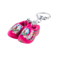 Klomp sleutelhangers fuchsia dubbel