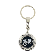 Sleutelhanger mono spinning fiets zwart