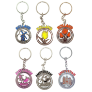 Sleutelhanger mono spinning Amsterdam fiets zwart