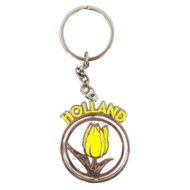 Sleutelhanger mono spinning Holland tulpen geel