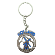 Sleutelhanger mono spinning Holland molen blauw