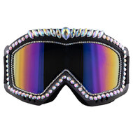 Skibril Strass Steentjes - Parelmoer - Fout Feest - Volwassenen