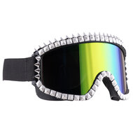 Skibril Strass Steentjes - Zilver - Fout Feest - Volwassenen