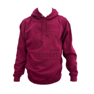 Airborne Trui - Hoodie Maroon Rood Met Embossed Pegasus - Volwassenen