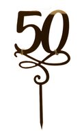 Taartprikker - Verjaardag 50 Jaar - Cake Topper Goud