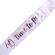 Sjerp 40 jaar - 40 Time To Party - Wit - Ros&eacute; Goud