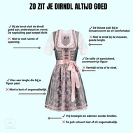 Dirndl jurk Edelweiss rood-wit