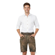 Oktoberfest Lederhosen Geitenleer - Antiek Look Bruin Riem - Kort Model