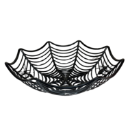 Decoratie Spinnenweb Mandje - Halloween Mand - Zwart