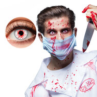 Kleurlenzen Bloody white-red