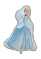 Folieballon - Prinses Lichtblauwe Jurk - 97 cm - Helium- en Luchtvulling