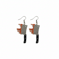 Oorbellen Bloederig Bijl - Halloween