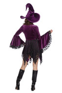 Heksenjurk Velvet Luxe Paars - Halloween Kostuum - Dames