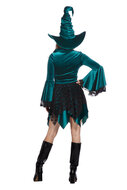 Heksenjurk Velvet Luxe Groen - Halloween Kostuum - Dames