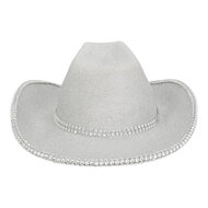 Cowboyhoed Charly Zilver - Fout Feest - Volwassenen 