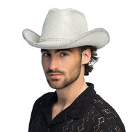 Cowboyhoed Charly Zilver - Fout Feest - Volwassenen 