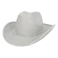 Cowboyhoed Charly Zilver - Fout Feest - Volwassenen 
