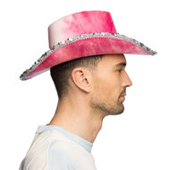 Cowboyhoed Darling Roze - Suedelook - Volwassenen 
