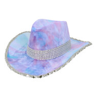 Cowboyhoed Darling Lila - Suedelook - Volwassenen 