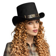 Steampunk Hoed - Bulletpunk Zwart - Sciencefiction - Volwassenen