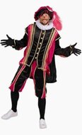 Pietenpak - Bilbao - Polyester Fluweel - Roze-Zwart