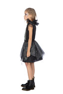 Skelet Jurk Zwart - Strass Steentjes - Halloween - Meisjes