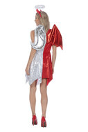 Jurk Engel-Duivel - Wit-Rood - Halloween - Vrouwen