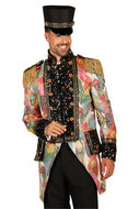 Thetru Carnavalsjas Heren - Color Birds - Disco Epauletten Jas