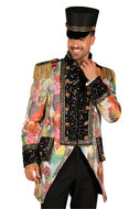 Thetru Carnavalsjas Heren - Color Birds - Disco Epauletten Jas