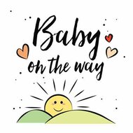 Wenskaart Geboorte - Baby On The Way - Met Envelop
