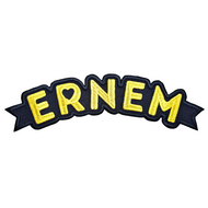 026 Embleem - Ernem goud gebogen - 8 cm