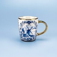 Souvenir Mok - Koffiemok Delftsblauw Goud