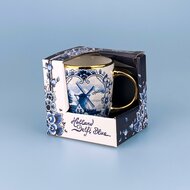 Souvenir Mok - Koffiemok Delftsblauw Goud