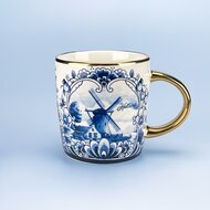Souvenir Mok - Beker - Delftsblauw Goud