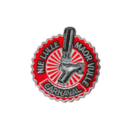 Embleem Oeteldonk - Nie Lulle Moar Vulle - Rood-Wit