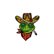 Embleem Oeteldonk - Kikker Cowboy