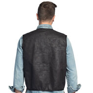 Cowboy Vest Zwart- Western Met Koeienprint - Volwassenen