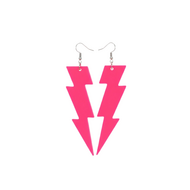 Oorbellen - Flash - Neon Roze