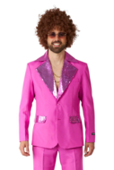 Suitmeister Kostuum - Disco Suit 2 delig - Roze - Volwassenen