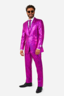 Opposuits - Carnavalskleding Heren -  Peppy Pink 3-delig