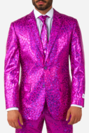 Opposuits - Carnavalskleding Heren -  Peppy Pink 3-delig