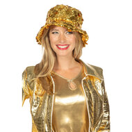 Bucket Hat Pailletten - Goud - Volwassenen