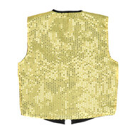 Pailletten Gilet Met Strikje - Goud - Heren