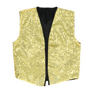 Pailletten Gilet Met Strikje - Goud - Heren